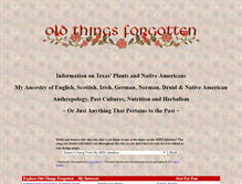 Tablet Screenshot of oldthingsforgotten.com